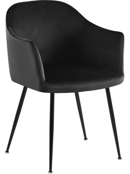 Jaysie spisestuestol i fløjl, sort