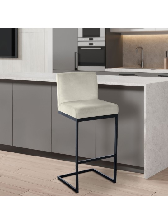 Barstol Hopewell fløjl B, creme Barstol Hopewell fløjl B, creme