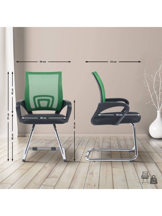 Besøgsstol Eureka, grøn
