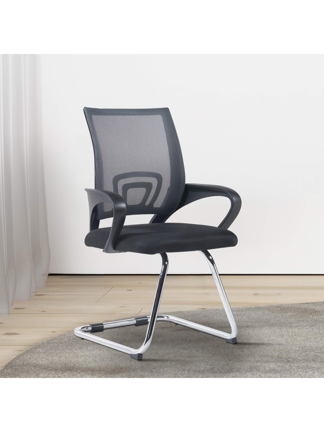 Sæt med 2 besøgsstole Eureka, grå