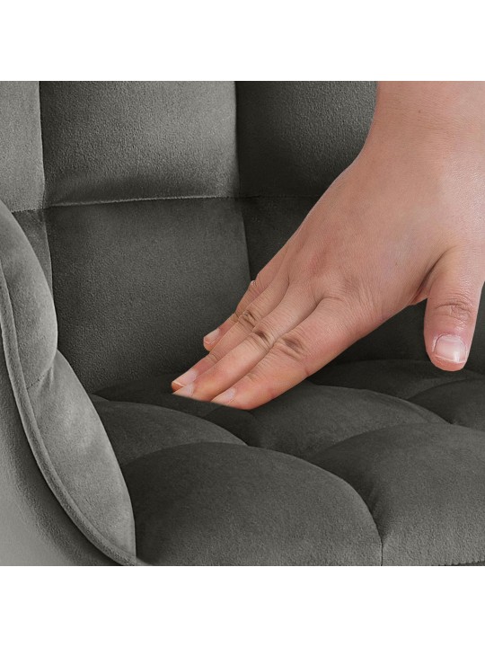 Stol Tirana fløjl, antracit