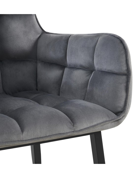 Stol Tirana fløjl, mørkegrå Stol Tirana fløjl, mørkegrå