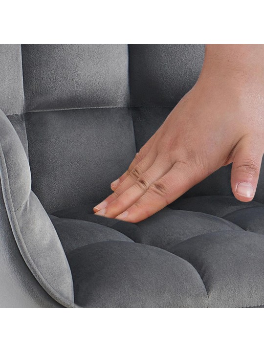 Stol Tirana fløjl, mørkegrå Stol Tirana fløjl, mørkegrå