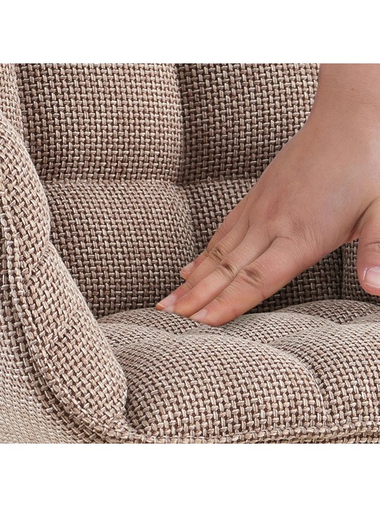 Stol Tirana stof, terrabrun