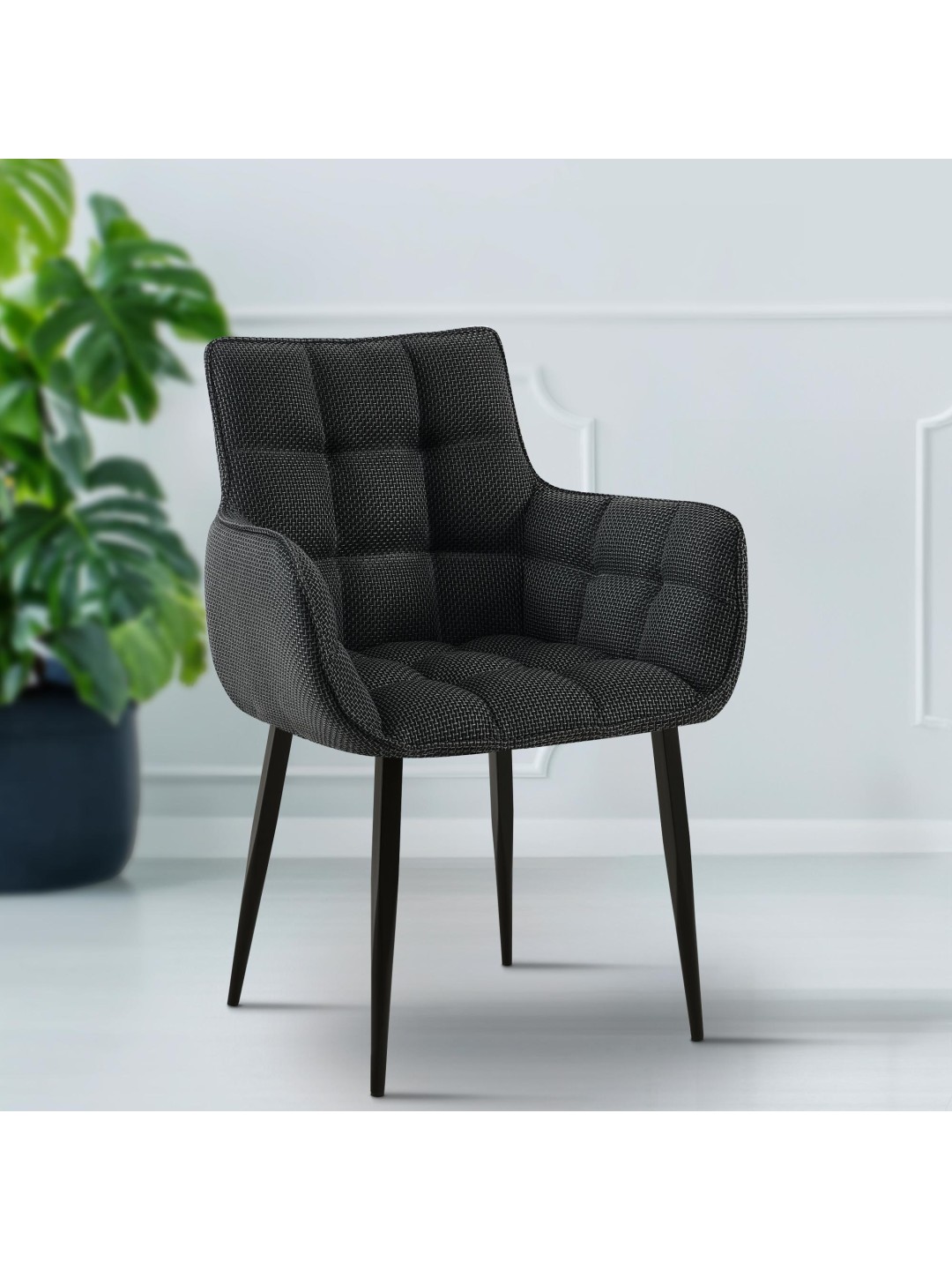 Stol Tirana stof, titangrå