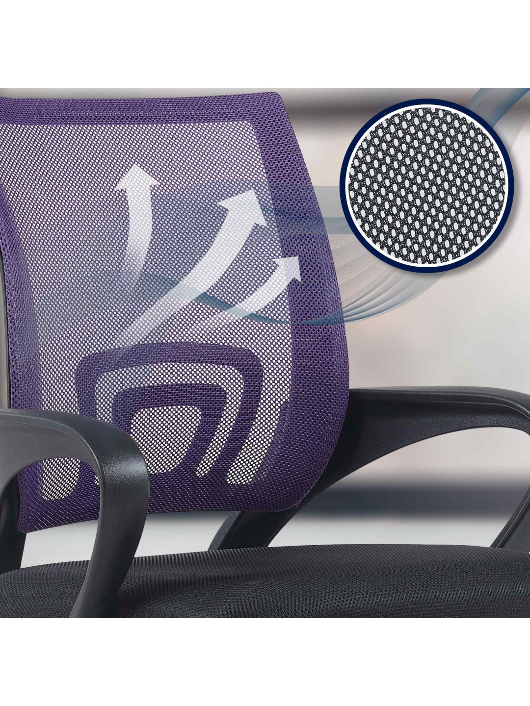 Genial kontorstol, lilla