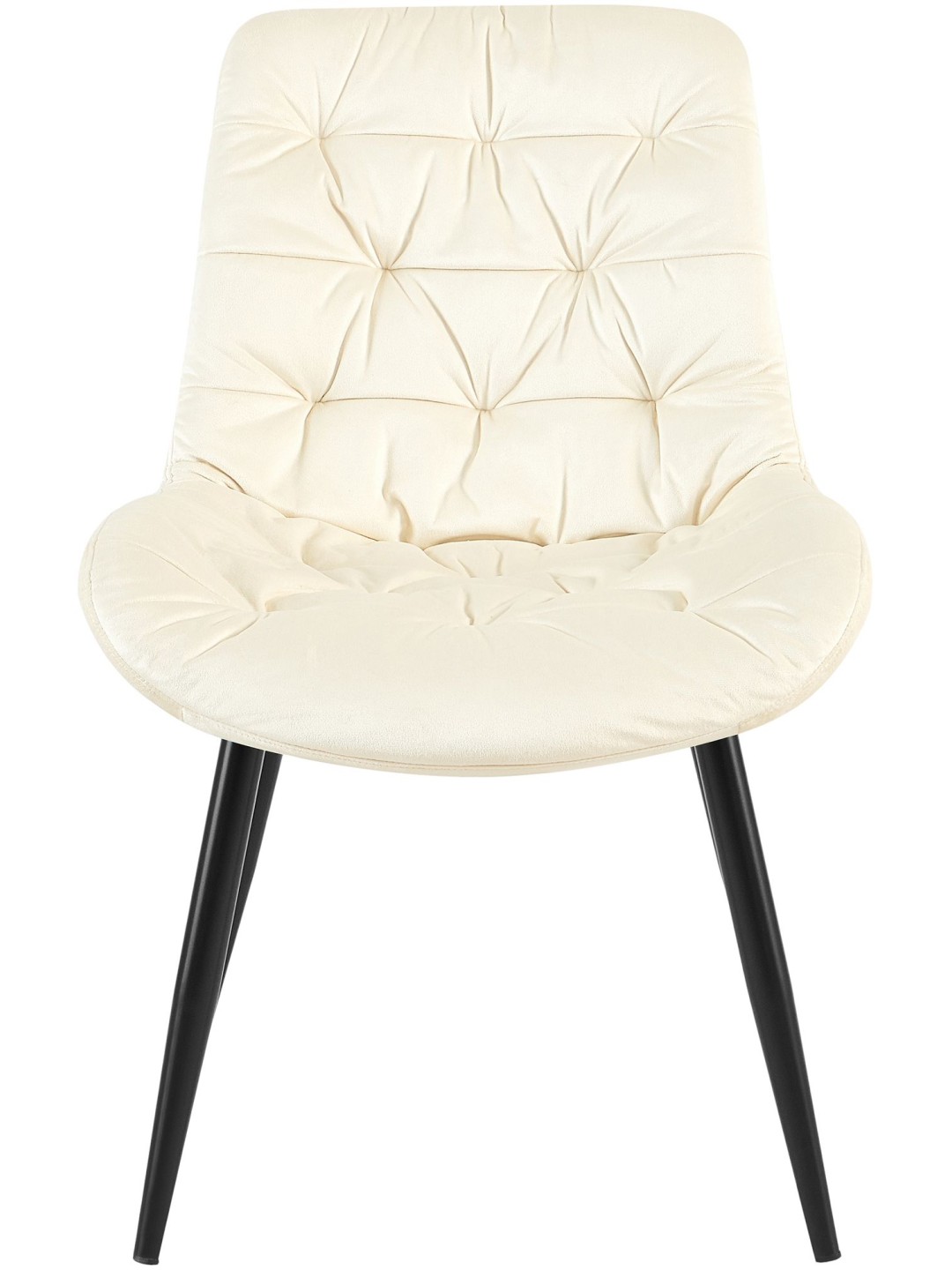 Rossford spisestuestol i fløjl, creme