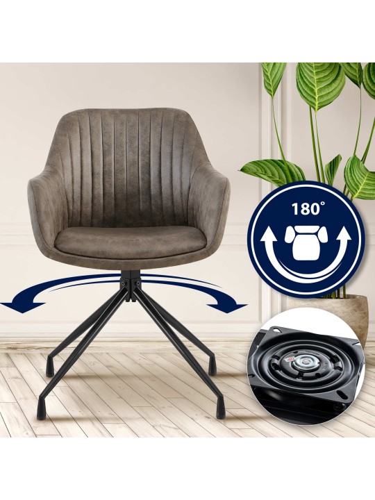 Spisestuestol Welby Vintage, grå