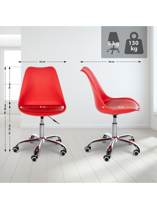 Arbejdsskammel Laflin, rød Arbejdsskammel Laflin, rød