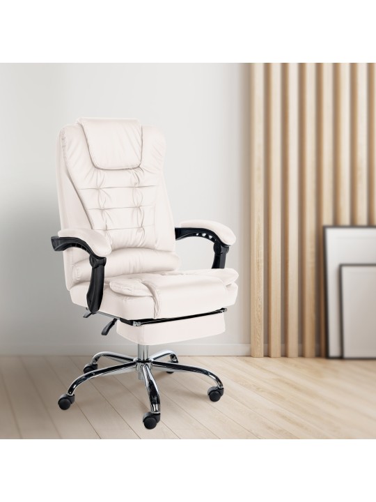 Kontorstol Oxygen imiteret læder, hvid Kontorstol Oxygen imiteret læder, hvid