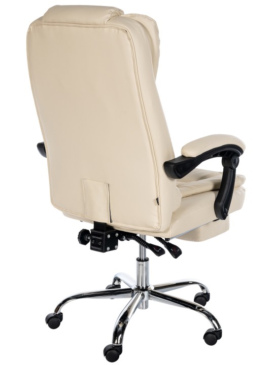 Kontorstol Oxygen imiteret læder, creme