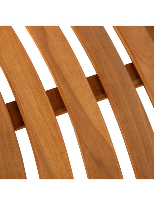 Træbænk Han 250 cm halvcirkelformet UDEN ryglæn, teak