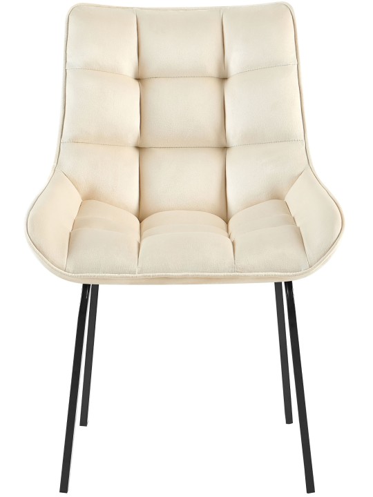 Stol Saranda fløjl, creme