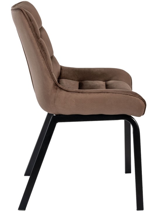 Stol Saranda fløjl, brun