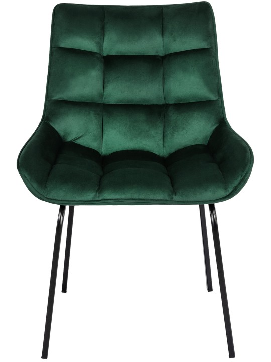 Stol Saranda fløjl, grøn