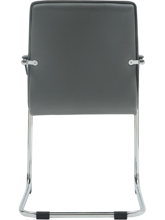 Sæt med 2 besøgsstole Tira imiteret læder, grå Sæt med 2 besøgsstole Tira imiteret læder, grå