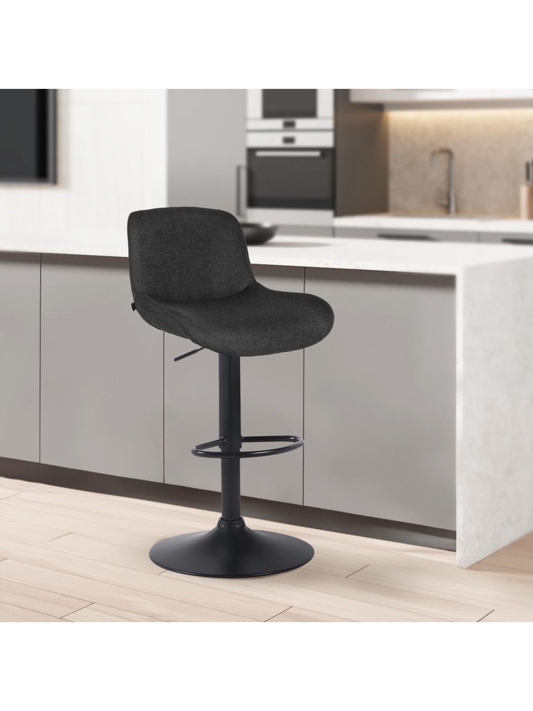 Barstol Solon stof, sort