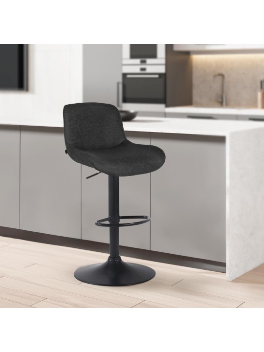 Barstol Solon stof, sort