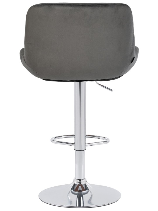 Barstol Solon krom fløjl, mørkegrå Barstol Solon krom fløjl, mørkegrå