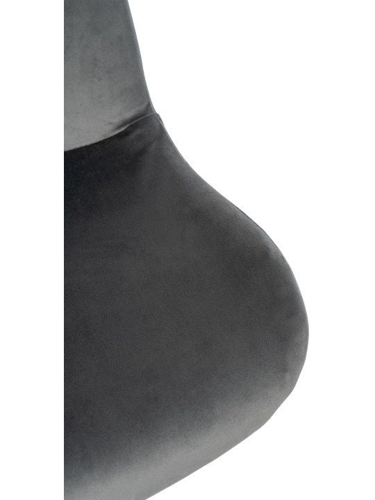 Barstol Solon krom fløjl, mørkegrå Barstol Solon krom fløjl, mørkegrå