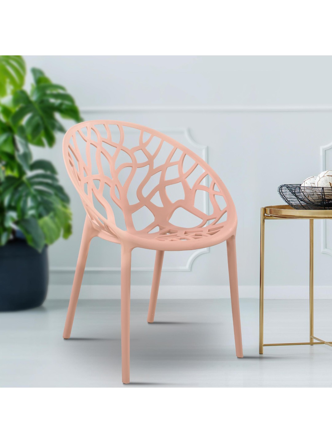 Sæt med 4 stole Hope, lyserød