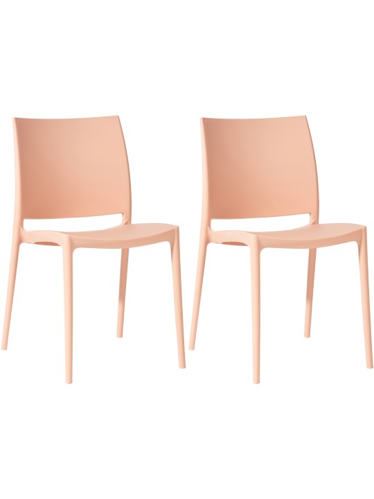 Sæt med 2 stole Meton, fersken