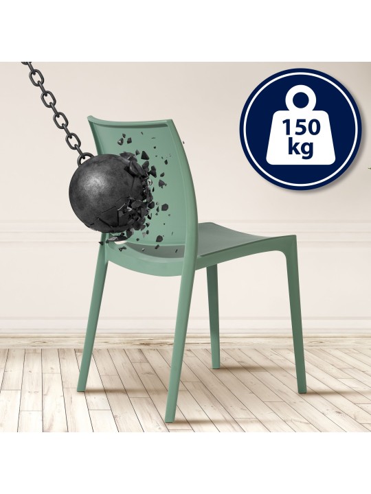 Sæt med 2 stole Meton, olivengrøn