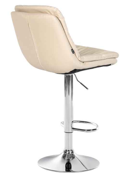 Barstol Laurel imiteret læder krom, creme