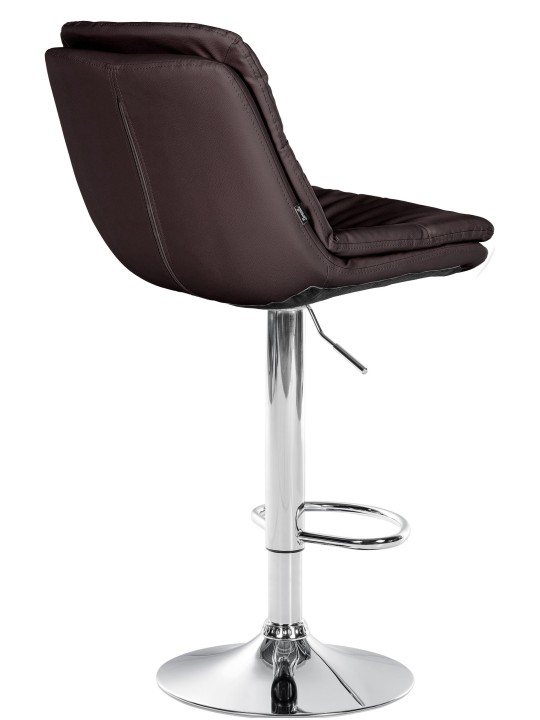 Barstol Laurel imiteret læder krom, brun Barstol Laurel imiteret læder krom, brun