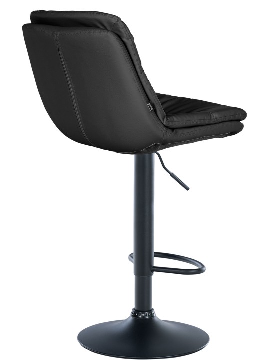 Barstol Laurel imiteret læder, sort