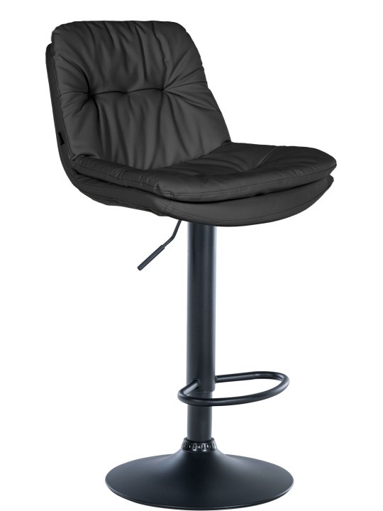 Barstol Laurel imiteret læder, sort