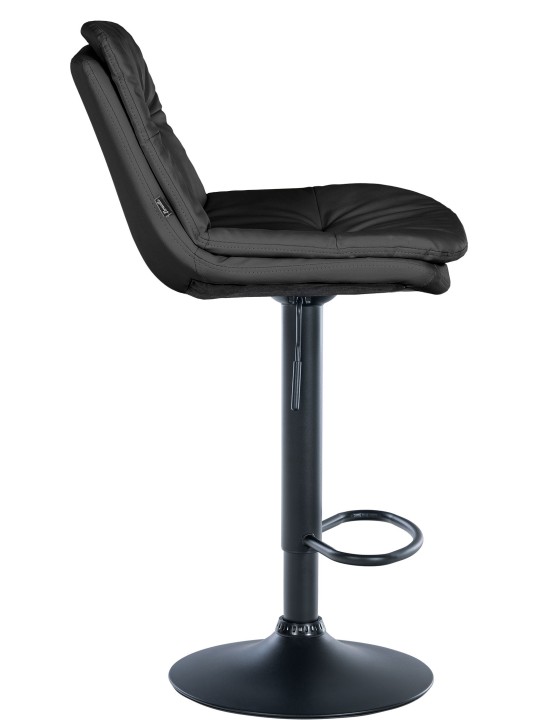 Barstol Laurel imiteret læder, sort