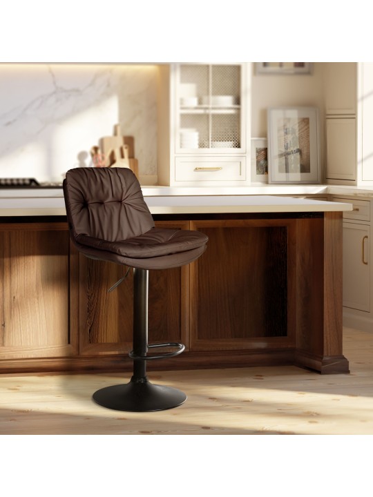 Barstol Laurel imiteret læder, brun Barstol Laurel imiteret læder, brun