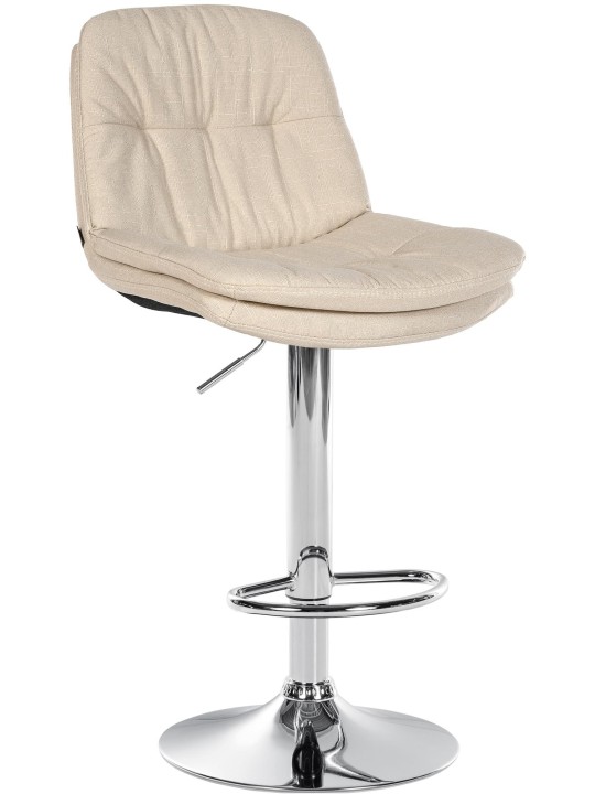 Barstol Laurel stof krom, creme