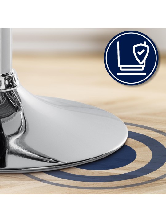 Barstol Laurel stof krom, grå