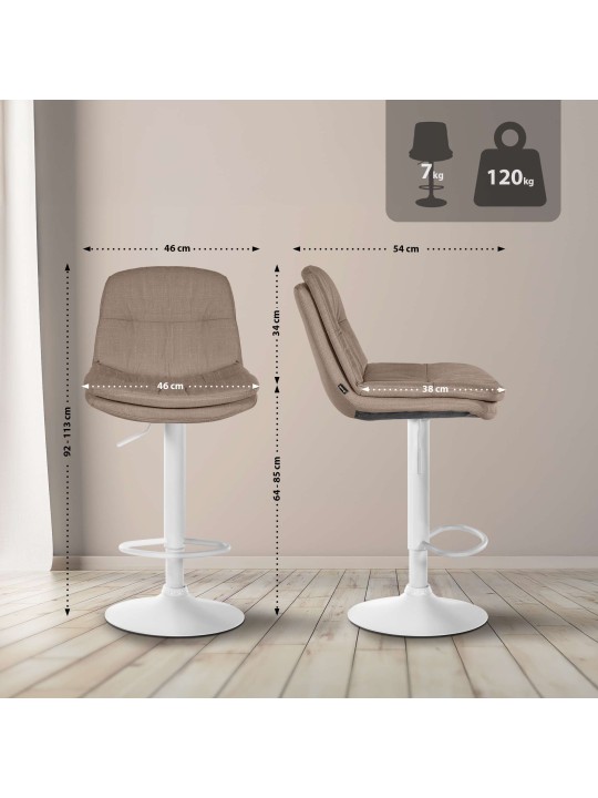 Barstol Laurel stof, taupe