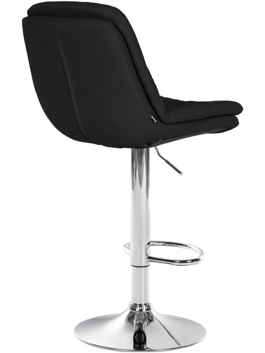 Barstol Laurel stof krom, sort
