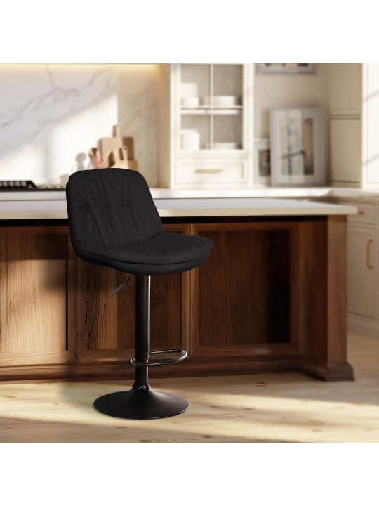 Barstol Laurel stof, sort