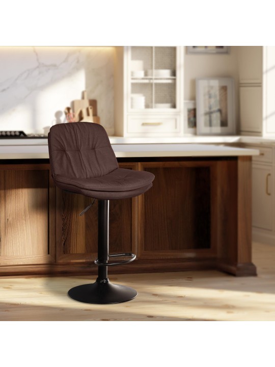 Barstol Laurel stof, brun