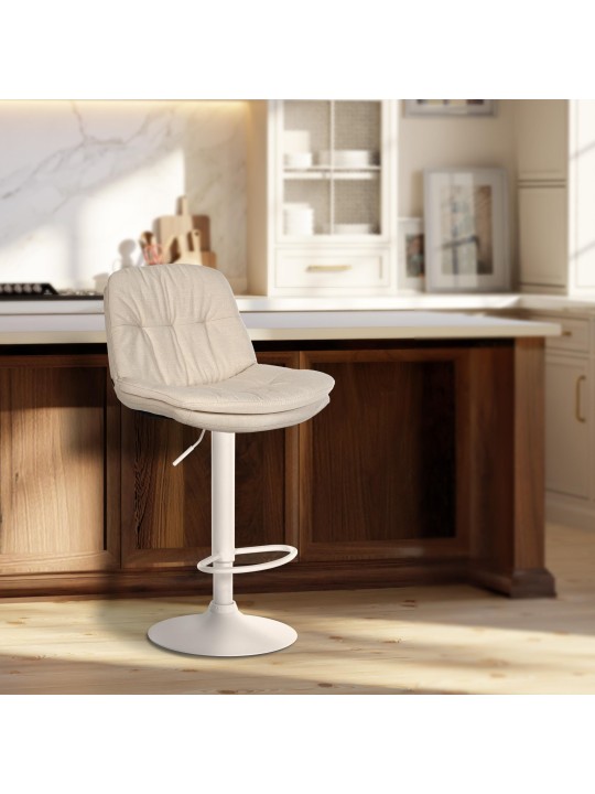 Barstol Laurel stof, creme