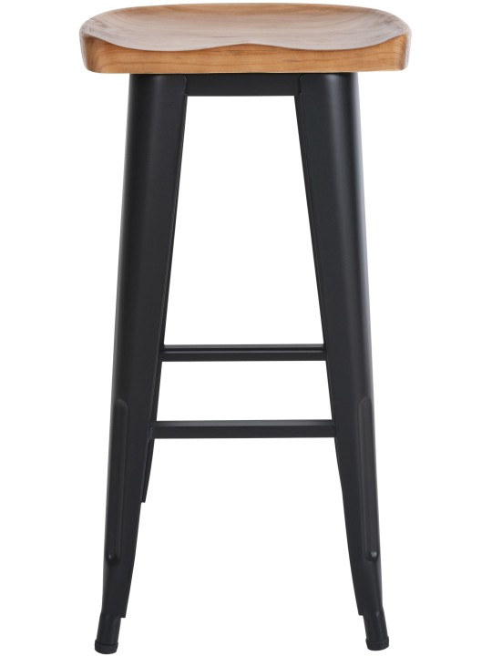 Sæt med 2 barstole Clara, sort