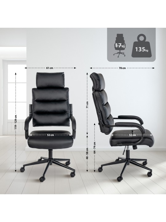 Kontorstol Campo, sort/sort