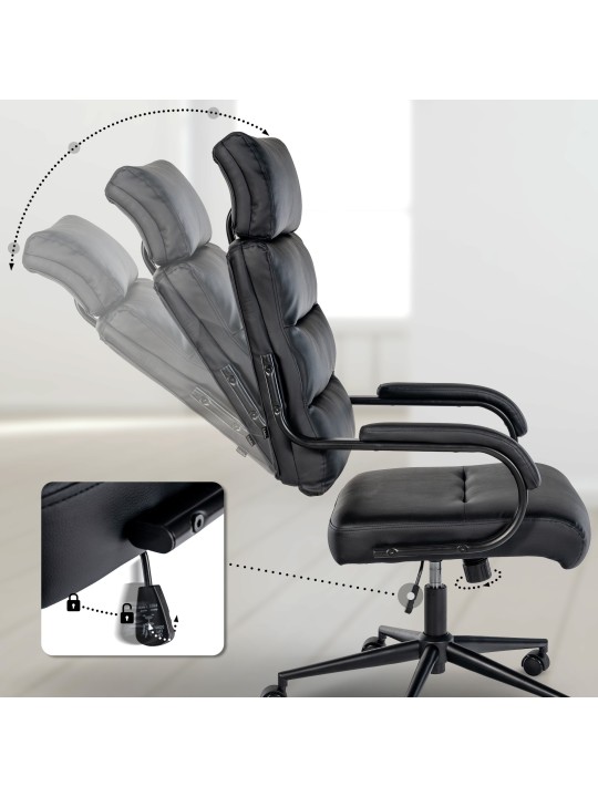 Kontorstol Campo, sort/sort