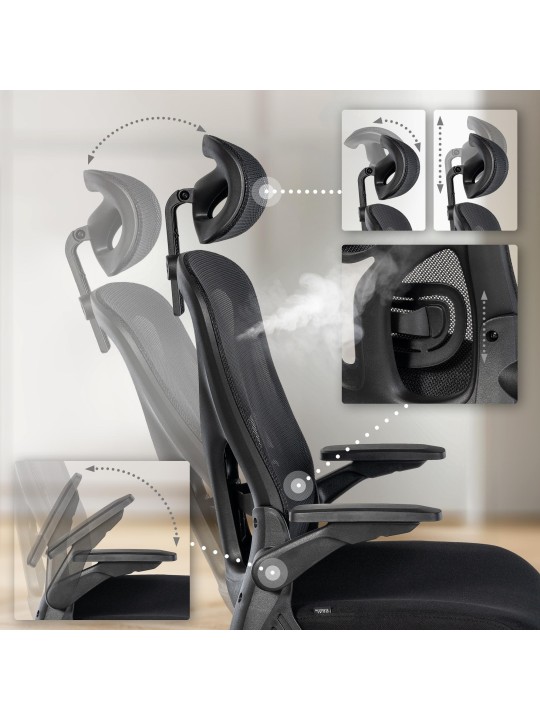 Kontorstol Roseburg, sort Kontorstol Roseburg, sort