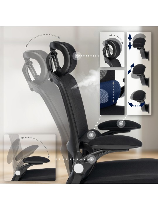 Kontorstol Newberg, sort