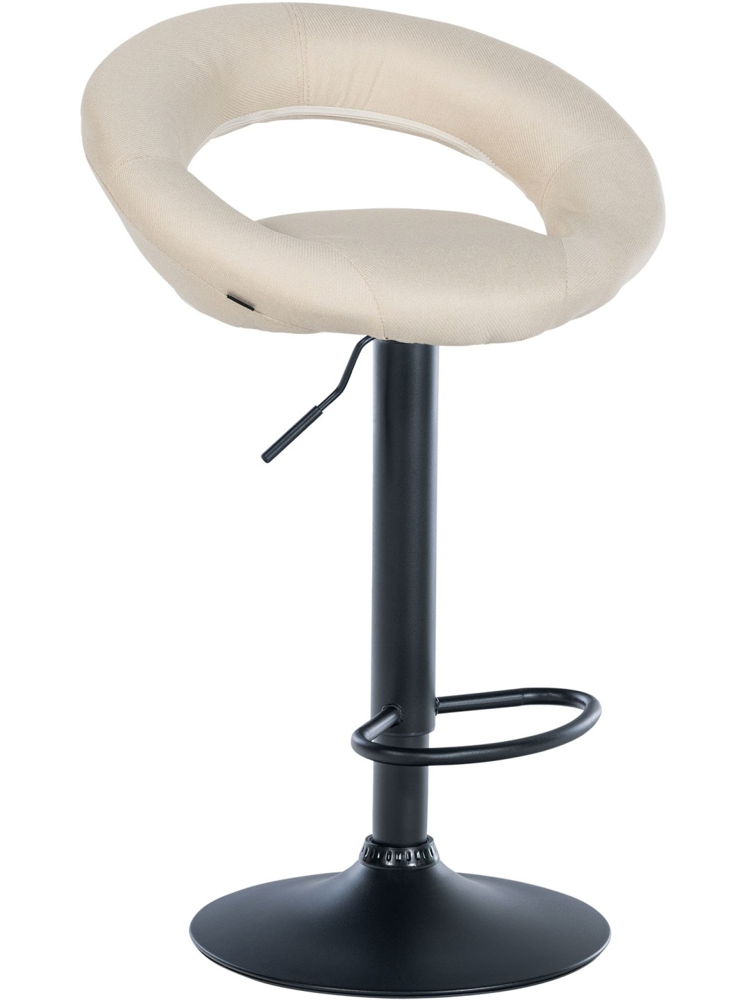 Barstol Olinda stof sort, creme