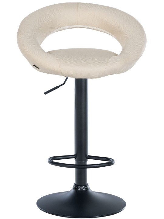 Barstol Olinda stof sort, creme