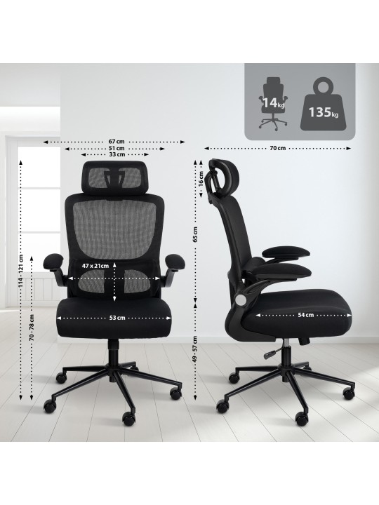 Kontorstol Newberg, sort