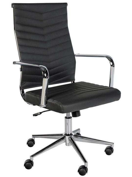 Kontorstol Canby imiteret læder, sort