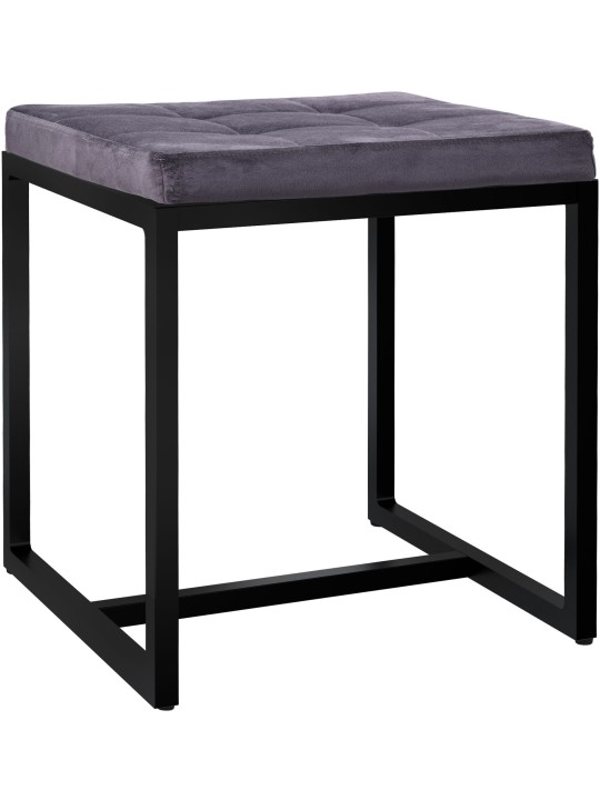 Taburet Barci B fløjl, mørkegrå